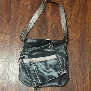 Kipling Black and Silver Crossbody Bag